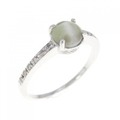 K18WG クリソベリルキャッツ リング 0.73CT