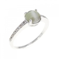 K18WG クリソベリルキャッツ リング 0.73CT