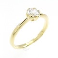 K18YG フラワー ダイヤモンド リング 0.32CT