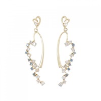 K18YG ハート ダイヤモンド ピアス 0.50CT