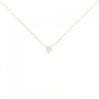 K14PG ソリティア ダイヤモンド ネックレス 0.19CT