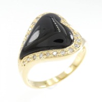 K18YG ハート オニキス リング