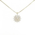 K18YG フラワー ダイヤモンド ネックレス 1.11CT