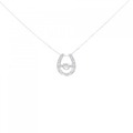 PT ホースシュー ダイヤモンド ネックレス 0.18CT