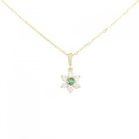 ミキモト フラワー エメラルド ネックレス 0.07CT