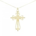 K18YG クロス ダイヤモンド ネックレス 0.62CT