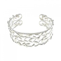 ティファニー オリーブリーフ カフ ナロー バングル