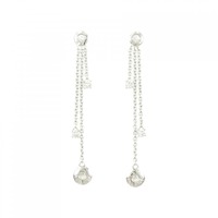 750WG/K18WG ダイヤモンド ピアス