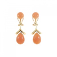 K18YG サンゴ イヤリング