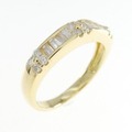 K18YG フラワー ダイヤモンド リング 0.38CT