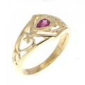 K18YG ルビー リング 0.20CT