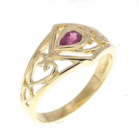 K18YG ルビー リング 0.20CT