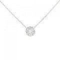 PT フラワー ダイヤモンド ネックレス 0.3CT