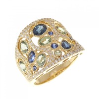 18KYG サファイヤ リング 2.78CT