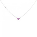 K10PG ハート ルビー ネックレス 0.13CT