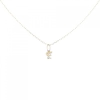K18YG イニシャルF ダイヤモンド ネックレス 0.01CT