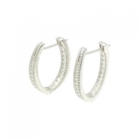 K18WG ダイヤモンド ピアス 1.08CT