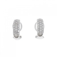 K18WG パヴェ ダイヤモンド ピアス/イヤリング 1.00CT