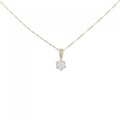 K18YG ソリティア ダイヤモンド ネックレス 0.20CT