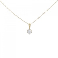 K18YG ソリティア ダイヤモンド ネックレス 0.20CT