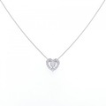 PT ハート ダイヤモンド ネックレス 0.215CT