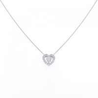 PT ハート ダイヤモンド ネックレス 0.215CT