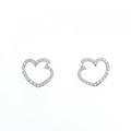 ポンテヴェキオ ハート ダイヤモンド ピアス 0.44CT