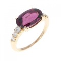 K18PG ガーネット リング 3.23CT