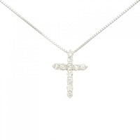 K18WG クロス ダイヤモンド ネックレス 1.00CT