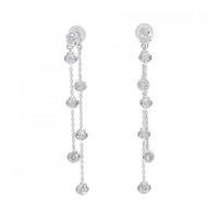 K18WG ダイヤモンド ピアス 0.70CT