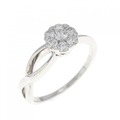 K18WG ダイヤモンド リング 0.28CT