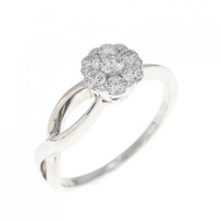 K18WG ダイヤモンド リング 0.28CT