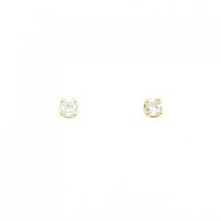 K18YG ソリティア ダイヤモンド ピアス 0.20CT