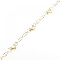 K18YG ハート ブレスレット