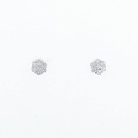 PT フラワー ダイヤモンド ピアス