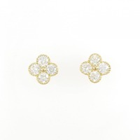 【新品】K18YG ダイヤモンド ピアス 1.012CT G-H VVS2-SI2 EXT-GOOD