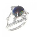 K18WG ブラックオパール リング 1.24CT