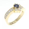 K18YG サファイヤ リング 0.37CT