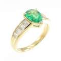K18YG エメラルド リング 0.73CT
