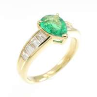 K18YG エメラルド リング 0.73CT