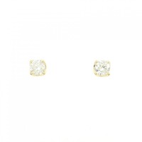 K18YG ソリティア ダイヤモンド ピアス 0.30CT