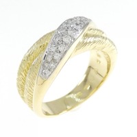 750YG/750WG ダイヤモンド リング 0.35CT