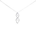 K18WG ダイヤモンド ネックレス 0.10CT