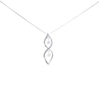 K18WG ダイヤモンド ネックレス 0.10CT