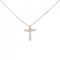 K18YG クロス ダイヤモンド ネックレス 0.16CT