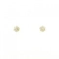 K18YG ソリティア ダイヤモンド ピアス 0.2CT