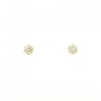 K18YG ソリティア ダイヤモンド ピアス 0.2CT
