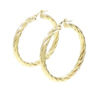 K18YG フープ ピアス