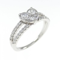 PT ハート ダイヤモンド リング 0.50CT