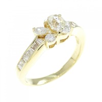 K18YG ダイヤモンド リング 0.523CT M SI2 オーバルカット
